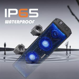 UTV Sound Bar 17 Inch 4-Speaker ATV SoundBar UTV Sound System SXS Speakers Waterproof Bluetooth Connectivity with Multicolor LED Lighting for UTV ATV Golf Cart Marine Boat