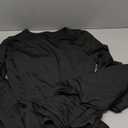 YOGINGO Women's Thermal Fleece Lined Underwear Set Long Johns Base Layer Warm Long Sleeve Shirt & Leggings for Cold Weather Black, Small