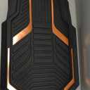 PIC AUTO Heavy Duty Rubber Floor Mats, Orange Aluminum Film Car Mats Set, Front and Rear Car Mats with Anti-Slip Backing, All Weather Protection, Trim-to-Fit for Automotive SUV, Sedan, Van