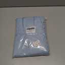 Bed Skirt Queen Size Ruffled Bed Skirts with Split Corners, 14 Inch Drop Dust Ruffle Bed Skirt with Platform, Tufted Boho Bed Skirting Queen Size, Striped, 14" Queen, Light Blue