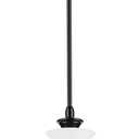 Kichler Laria 1-Light Pendant, Updated Traditional Light, Sloped Ceiling Compatible, for Kitchen with Opal Glass in Black (19.5" x 15"), 52779BK