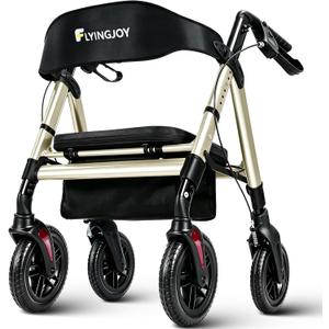 450Lbs Bariatric Rollator Walker,Heavy-Duty Walkers for Seniors with seat
Foldable|Dual Height Adjustable| Anti-tip Brakes| 8" All-Terrain Large Wheels |Rolling Walker For Adults & Mobility Impaired