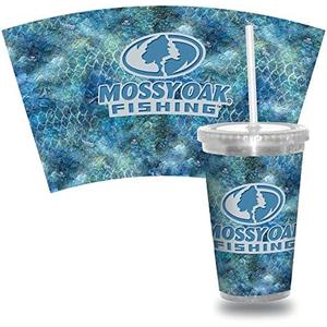 Pack of 2, Rico Industries Wildlife 16oz Clear Tumbler W/Straw - Team Colored Travel Tumbler - Keeps Drinks Cold or Hot