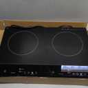 Double Induction Cooktop, Portable 1800W Induction Cooker 2 Burner Independent Touch Control, Ceramic Electric Stove with 9 Temperature and Power Level, Safety Lock, 3 Hour Timer - Black