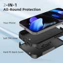 for Pixel 9 Case: 2 in 1 Shockproof Phone Cover with 360° Rotatable Kickstand Ring - Heavy Duty Drop-Proof Phone Case for Pixel 9 6.3" - Black
