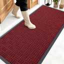 OLANLY Front Door Mat Outside Entrance 59x23, Heavy-Duty Rubber Doormat