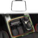 Chrome Central Control and Seat panel and gear dashboard Cover Trim fit 2015 2016 2017 Dodge RAM 1500 2500 3500 Accessories (Central Gear)