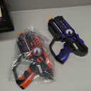 ArmoGear Set of 4 Laser Tag Guns with Vests - Laser Tag Set for Kids and Adults - Toy Guns with 150 ft Range, Night Vision, Invisibility Mode - Battery Operated - Multiplayer Outdoor Game for Ages 8+