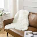 Ashler Faux Fur Rug, White Area Rugs, Fluffy Sheepskin Fur Rug, Fuzzy Ultra Soft 2.3 x 3.3 Ft Rugs, Machine Washable Shag Rug, Nursery Throw Rugs for Bed, Living Room