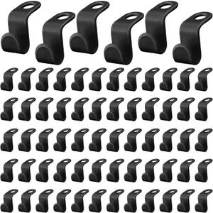 Fumete 300 Pcs Clothes Hanger Connector Hooks Extender Clips Heavy Duty Cascading Plastic Hanger Hooks Space Saver for Closet Space Saving Connection Coat Organizer(Black)