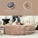 Bedsure Calming Dog Beds Large Sized Dog Donut Washable Pet Bed,36ins Camel
