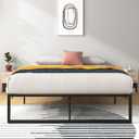 Zinus Lorelei 14 Inch Metal Platform Bed Frame, Steel Slat Support, No Box Spring Needed, Eco Friendly WonderBox(TM) Packaging, 12.4 Underbed Storage, Easy Assembly, Black, Queen