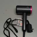 Ionic Hair Dryer with Diffuser, Powerful 1800W Blow Dryer for Women & Men, Fast-Drying Hair Dryer with Nozzle for Home, Salon, Travel (Dark Gray)