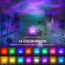 Ocean Wave Projector Light, 16-Color Luminorthe Cube Lamp and App Remote, 3D Holographic Water Ripple Romantic Ambient Lighting for Child's Room, Party, Night Light-4.4inch (White)