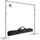 FUDESY Pipe and Drape Stand Kit, 10x10ft Heavy Duty Adjustable Metal Backdrop Frame for Photography, Wedding Parties, Decoration
