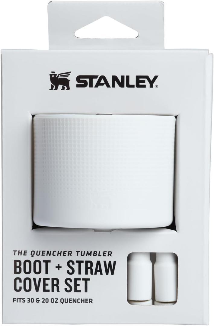 Stanley Quencher Boot and Straw Cover Cap | Anti-Slip Silicone Protector for Tumbler with Handle | Accessory Set for Stainless Steel Drinking Cup | BPA-Free, 10 Ounces