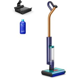 Dyson Clean+Wash Hygiene Wet and Dry Cleaner for Hard Floors - Cordless, 70 Minutes Run time, lays Flat, Anti-Tangle, self-Cleaning Roller, Drying Dock