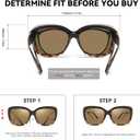 LVIOE Polarized Fit Over Glasses Sunglasses Women, Oversized Square Sun Glasses UV400 Protection Shades LS4205 (A2 Brown Tor/Brown)