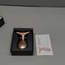 Red Light Therapy for Face and Neck, 7 Color Face Massager Tool for Wrinkles, Double Chin, Vibrating Facial Massager with Thermals for Skin Care, Rose Gold