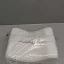 Knee Pillow for Side Sleepers - Between Legs Pillow for Side Sleeping, Back & Sciatica Pain Relief, Joints & Hip, Charcoal Memory Foam Leg Cushion, with Straps & Removable Cover (White) (Standard)