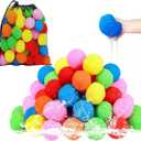 100 PCS Reusable Water Balloons, 2.4 Inch Quick Fill Splash Balls for Kids Adults, Outdoor Water Fight Games, Pool Beach Summer Toys with Mesh Storage Bag (8 Colors)