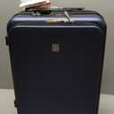 Hanke Grace Expandable Carry On Luggage with Wheels Airline Approved Hard Shell Suitcases with Front PocketTop Opening Luggage with TSA Lock for Short Business Travel, Dark Blue. (20 Inch Expandable)