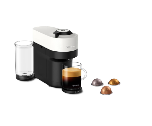 Nespresso Vertuo Pop+ Coffee and Espresso Maker by Breville, Coconut White