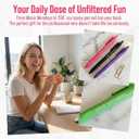 3 x Funny Pen for Adults, 7pcs Week Words Funny Novelty Pens and 7pcs Metal Pen Holder Clips Office Gifts for Corworkers