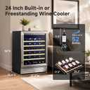 BODEGACOOLER 24 Inch Single Zone Wine Fridge, 41℉ to 72℉, Holds 52 Bottles, 24 inch wide