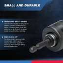 NEIKO 20754A 3/8 Drill Chuck Adapter | Chuck Drill for Impact Drivers with 1/4 Inch Quick Change Shank | Drill Converter Includes 1/2-Inch Adapter for Impact Guns | Hex to Chuck Drill Bit Adapter