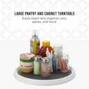 Copco Basics Non-Skid Pantry Cabinet Lazy Susan Turntable, 12-Inch, White/Gray, 1 Count (Pack of 1)