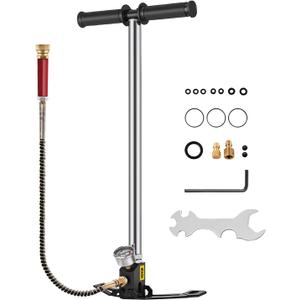 BestEquip Airgun PCP Pump 4500PSI High Pressure Hand Pump 3 Stage Pump Chamber PCP Air Pump