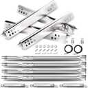 Uniflasy Grill Replacement Parts for Charbroil Advantage Series 4 Burner 463344116 466344116 Gas Grills, Stainless Steel G432-8M00-W1 Burner Tube, G361-0003-W1 Heat Plate, Adjustable Crossover Tube