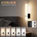 Hardwired Black Wall Sconces Set of Two Modern Bathroom Sconce 5CCT Dimmable for Living Room Bedroom Bathroom