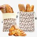 2 Pack Reusable Beeswax Bread Bags for Homemade Sourdough, XL 17"x13" Organic Cotton Food Storage Bags, Freezer-Friendly & Freshness Preservation Eco-Friendly Gift