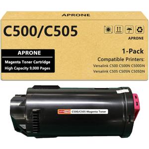 APRONE C500 C505 106R03867 High Capacity Toner Cartridge | Compatible for Versalink C500 C505 C500N C505N C500DN C505DN Printer (9000 Pages, Magenta )
