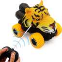 Tipmant Cute RC Car Remote Control Vehicle Toys Realistic Animal Kids Birthday Gifts (Yellow Tiger)