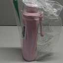 Ello Syndicate 20oz Reusable Glass Water Bottle with One-Touch Leak Proof Flip Lid, Protective Non-Slip Silicone Sleeve, Carry Loop for Coffee, Tea and Water, BPA-free, Dishwasher Safe, Cashmere Pink