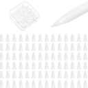 100 Pack Tips Cover for Apple Pencil 2nd Generation and 1st Gen and Apple Pencil Pro/USB-C Silicone Nibs Caps Writing Protection Accessories,Writing Anti-Slip Protective Case for Apple iPad Pencil (White)