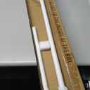 Room Darkening Curtain Rod 28-48 Inches, Wrap Around Design, Extra-Thick 1-Inch Diameter Single Drapery Rod, Extendable Metal Rod Set of Window Treatment (Matte White, 28-48")