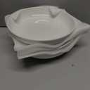 YHY Pasta Bowls Set of 4, 22 oz Ceramic Salad Plates, 7.8 Inch Wide Shallow Porcelain Dishes for Dinner, Microwave & Dishwasher Safe, White