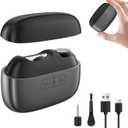 Electric Nail Clipper, 3-in-1 Automatic Nail Trimmer with Clipping, Polishing & Storage, USB Rechargeable Nail Cutter Built-in LED Light & 2 Speed Modes for Home and Travel