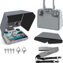 FPVtosky RC 2 Sun Hood Shade with Lanyard for DJI Mini 5 Pro/Mini 4 Pro/Flip/Air 3 Accessories, RC2 Controller Screen Protector Joystick Cover [ONLY for RC 2 Controller]