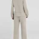 ANRABESS Women's 2 Piece Lounge Sets Casual Travel Outfits Wide Leg Tracksuit Sweatsuits Matching Set 2026 Fall Clothes (X-Large, Light Grey)