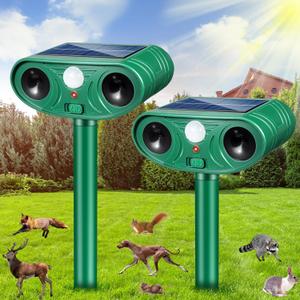 2026 Sonic Fortress Pro Deer Repellent Devices, Racoon Repellent Outdoor Squirrel Fortress Pro IP65 Animal Repeller Cat Deterrent with Motion Sensor to Scare Dog Out of Garden Yard(2Pack)