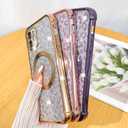 Fiyart Designed for iPhone 11 Case,Compatible with MagSafe Cheetah Print Plating Camera Protection Magnetic Clear Glitter Leopard Print Shockproof Phone Bumper for Women Girls 6.1"-Pink