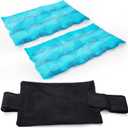 2 Ice Packs for Injuries Reusable, Cold and Hot Packs for Injuries, Joint Pain, Muscle Soreness, and Body Inflammation, Adjustable Ice Packs Wraps for Knees, Back, Shoulders, Arms, and Legs (Medium)