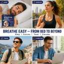 Breathe More Extra Strength TAN Nasal Strips for Snoring Relief & Easy Breathing | 50 Ct |Wide Fit | Latex-Free, Drug-Free | Strong Adhesion | Sensitive Skin | Cold & Allergy Congestion Relief