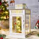 WOODEXPE Christmas in Heaven Memorial Lantern with Christmas Ornaments Set Memorial Gift for Loss of Loved One
