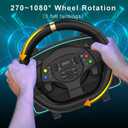 NBCP Racing Wheel with 6-Speed Shifter & Pedals 1080 Gaming Steering Wheel for PS4, Xbox & PC, Vibration Feedback, Clamp Mount, Plug & Play